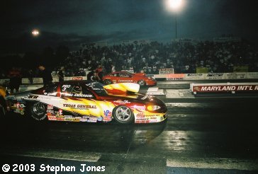 Greg Anderson vs. Jim Cunningham in qualifying.