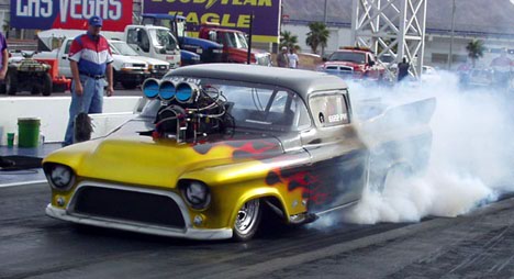 Jay Syvertsen of Surrey, BC, was out testing his Pro Modified Chevy Pickup. Photo by Phil Elliott