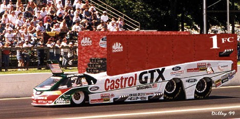 Is John Force testing this monster in an unprecedented run for an 11th championship? Photo foolery by Ron Dilley