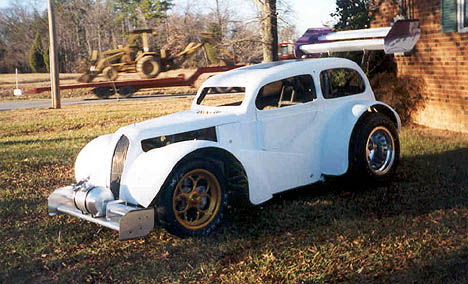 This '37 Dodge is gonna be a real handful blown on nitro! Photo by Berserko Bob
