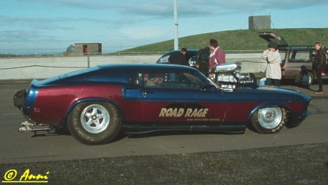 Road Rage -- a bad, blown Ford Mustang. Photo by Anni Valder
