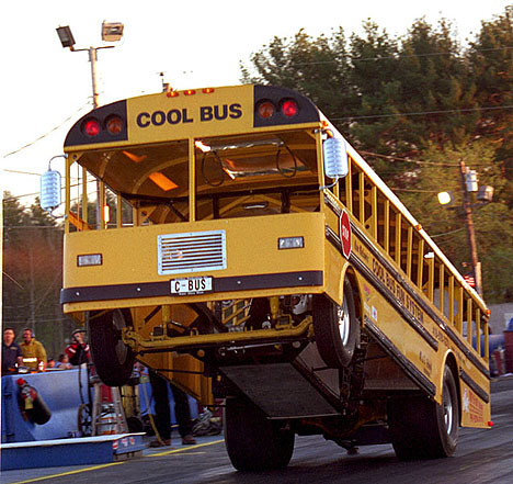 Ken Nelson's Cool Bus is one of the most popular wheelstanders out there. Photo by James Morgan
