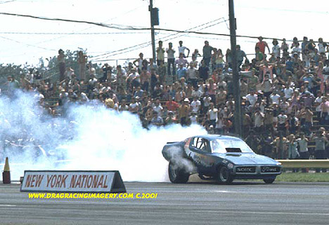 Who drove this SOHC Ford Powered Dodge Charger Funny Car? Photo by Ted Pappacena