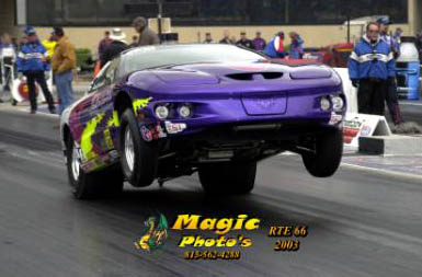 NHRA Joliet was a hot race under gray skies. Photo by Mike and Lynn Garland