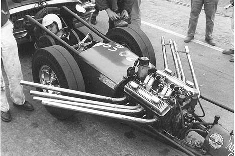 Bobby Tapia's early Chassis Research car showed the limits of roll cage technology. Photo by Steve Gibbs