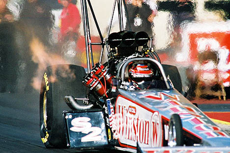 Gary Scelzi was hot indeed at Maple Grove, defeating Kenny Bernstein in the final. Photo by Greg Gage