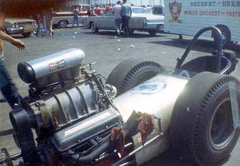 Goob Tuller's dragster in 1965. Photo thanks to Daryl Huffman