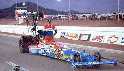 Cory McClenathan, pictured here at Las Vegas, finally came through for a win at Pomona. Photo by Pete Gemar