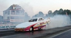 Sam Leland burns out in the Mason Dixon Raider moments before trying to flip it. Tim Pratt photo