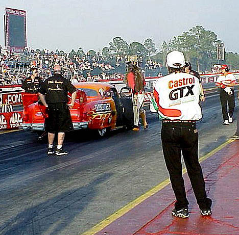 John was especially taken with "those Indian guys" -- Johnny Rocca and Paul Athey. Photo by Brian Wood