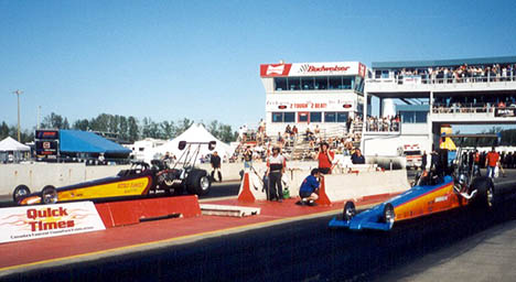 Nathan Sitko lines up against Serge Dion for his first TAD match race. Photo by Sheryl Ogonoski