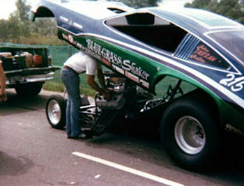 The Bluegrass Shaker  in the staging lanes at Indy '76. Photo by James Morgan