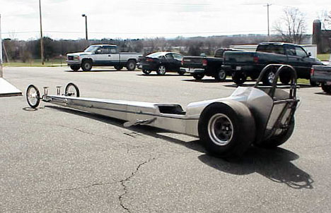 The Hemi Hunter is well on its way back as the rolling chassis has just left S&W Race Cars. Hemi Hunter photo