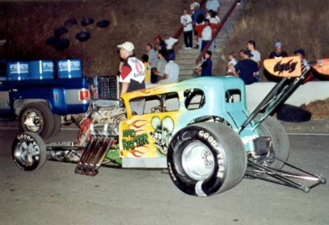 Take a look at what passes for an Alcohol Funny Car at AHRA events. Photo by David Hapgood